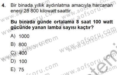 Geleneksel Enerji Kaynakları Dersi 2013 - 2014 Yılı (Final) Dönem Sonu Sınav Soruları 4. Soru