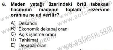 Geleneksel Enerji Kaynakları Dersi 2013 - 2014 Yılı (Final) Dönem Sonu Sınav Soruları 6. Soru