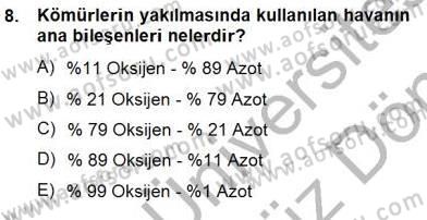 Geleneksel Enerji Kaynakları Dersi 2013 - 2014 Yılı (Final) Dönem Sonu Sınav Soruları 8. Soru