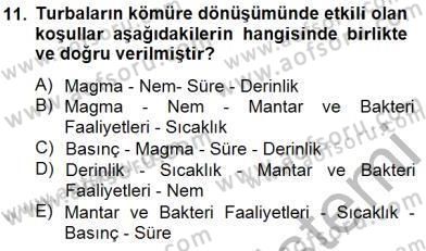 Geleneksel Enerji Kaynakları Dersi 2014 - 2015 Yılı (Vize) Ara Sınav Soruları 11. Soru