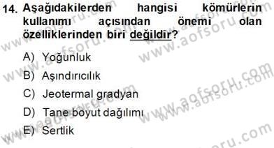 Geleneksel Enerji Kaynakları Dersi 2014 - 2015 Yılı (Vize) Ara Sınav Soruları 14. Soru
