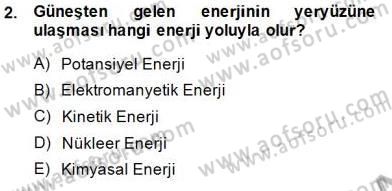 Geleneksel Enerji Kaynakları Dersi 2014 - 2015 Yılı (Vize) Ara Sınav Soruları 2. Soru