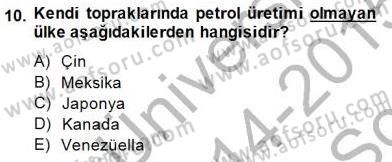 Geleneksel Enerji Kaynakları Dersi 2014 - 2015 Yılı (Final) Dönem Sonu Sınav Soruları 10. Soru