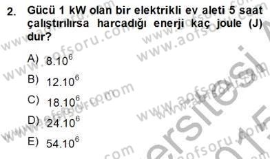 Geleneksel Enerji Kaynakları Dersi 2014 - 2015 Yılı (Final) Dönem Sonu Sınav Soruları 2. Soru