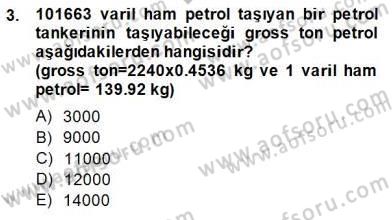 Geleneksel Enerji Kaynakları Dersi 2014 - 2015 Yılı (Final) Dönem Sonu Sınav Soruları 3. Soru