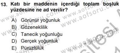 Geleneksel Enerji Kaynakları Dersi 2015 - 2016 Yılı (Vize) Ara Sınav Soruları 13. Soru