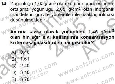 Geleneksel Enerji Kaynakları Dersi 2015 - 2016 Yılı (Vize) Ara Sınav Soruları 14. Soru