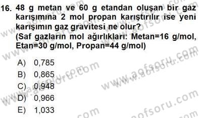 Geleneksel Enerji Kaynakları Dersi 2015 - 2016 Yılı (Final) Dönem Sonu Sınav Soruları 16. Soru