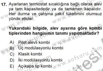 Geleneksel Enerji Kaynakları Dersi 2015 - 2016 Yılı (Final) Dönem Sonu Sınav Soruları 17. Soru