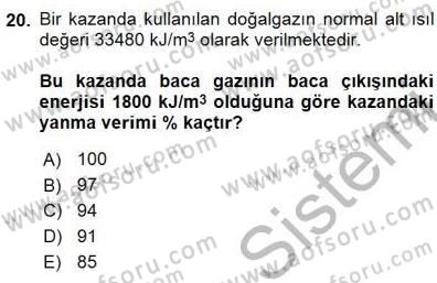 Geleneksel Enerji Kaynakları Dersi 2015 - 2016 Yılı (Final) Dönem Sonu Sınav Soruları 20. Soru