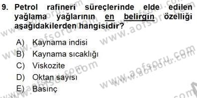 Geleneksel Enerji Kaynakları Dersi 2015 - 2016 Yılı (Final) Dönem Sonu Sınav Soruları 9. Soru
