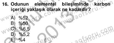 Yenilenebilir Enerji Kaynakları Dersi 2012 - 2013 Yılı (Vize) Ara Sınav Soruları 16. Soru