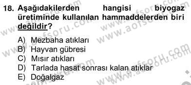 Yenilenebilir Enerji Kaynakları Dersi 2012 - 2013 Yılı (Vize) Ara Sınav Soruları 18. Soru