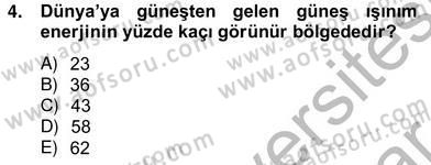 Yenilenebilir Enerji Kaynakları Dersi 2012 - 2013 Yılı (Vize) Ara Sınav Soruları 4. Soru