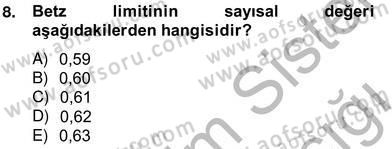 Yenilenebilir Enerji Kaynakları Dersi 2012 - 2013 Yılı (Vize) Ara Sınav Soruları 8. Soru