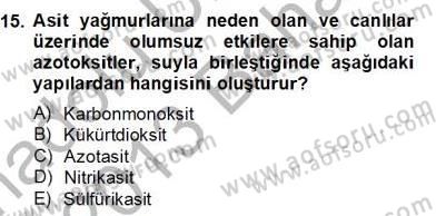 Yenilenebilir Enerji Kaynakları Dersi 2012 - 2013 Yılı (Final) Dönem Sonu Sınav Soruları 15. Soru