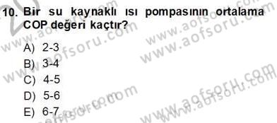 Yenilenebilir Enerji Kaynakları Dersi 2013 - 2014 Yılı (Final) Dönem Sonu Sınav Soruları 10. Soru
