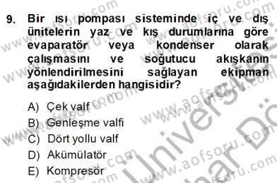 Yenilenebilir Enerji Kaynakları Dersi 2013 - 2014 Yılı (Final) Dönem Sonu Sınav Soruları 9. Soru
