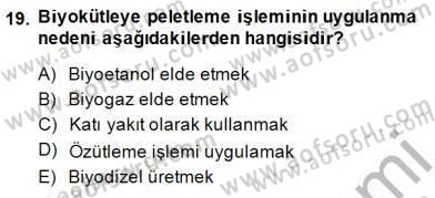 Yenilenebilir Enerji Kaynakları Dersi 2014 - 2015 Yılı (Vize) Ara Sınav Soruları 19. Soru
