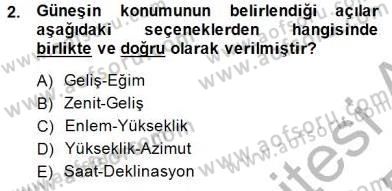Yenilenebilir Enerji Kaynakları Dersi 2014 - 2015 Yılı (Vize) Ara Sınav Soruları 2. Soru