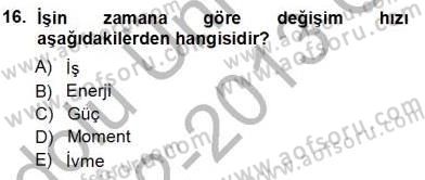 Elektrik Makinaları Dersi 2012 - 2013 Yılı (Vize) Ara Sınav Soruları 16. Soru