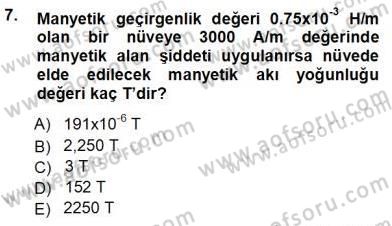 Elektrik Makinaları Dersi 2012 - 2013 Yılı (Vize) Ara Sınav Soruları 7. Soru