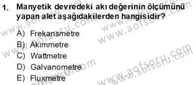 Elektrik Makinaları Dersi 2013 - 2014 Yılı (Vize) Ara Sınav Soruları 1. Soru