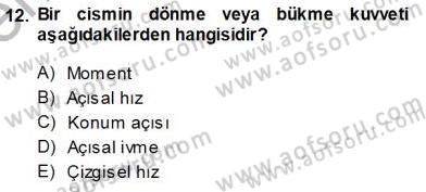 Elektrik Makinaları Dersi 2013 - 2014 Yılı (Vize) Ara Sınav Soruları 12. Soru
