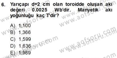 Elektrik Makinaları Dersi 2013 - 2014 Yılı (Vize) Ara Sınav Soruları 6. Soru