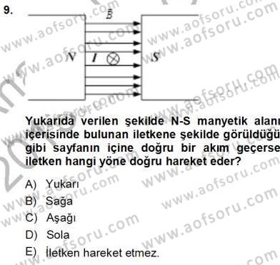 Elektrik Makinaları Dersi 2013 - 2014 Yılı (Vize) Ara Sınav Soruları 9. Soru