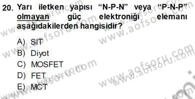 Elektrik Makinaları Dersi 2013 - 2014 Yılı (Final) Dönem Sonu Sınav Soruları 20. Soru