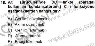 Elektrik Makinaları Dersi 2013 - 2014 Yılı Tek Ders Sınav Soruları 18. Soru