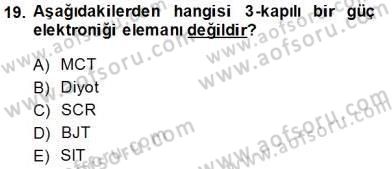 Elektrik Makinaları Dersi 2013 - 2014 Yılı Tek Ders Sınav Soruları 19. Soru