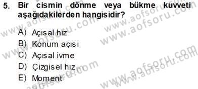 Elektrik Makinaları Dersi 2013 - 2014 Yılı Tek Ders Sınav Soruları 5. Soru