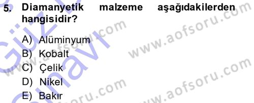 Elektrik Makinaları Dersi 2014 - 2015 Yılı (Vize) Ara Sınav Soruları 5. Soru