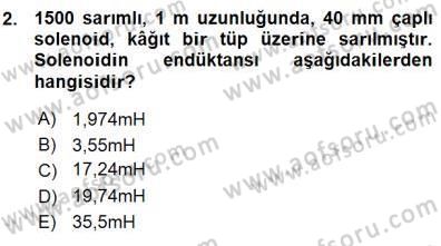 Elektrik Makinaları Dersi 2015 - 2016 Yılı (Vize) Ara Sınav Soruları 2. Soru