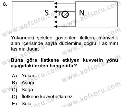 Elektrik Makinaları Dersi 2018 - 2019 Yılı (Vize) Ara Sınav Soruları 8. Soru