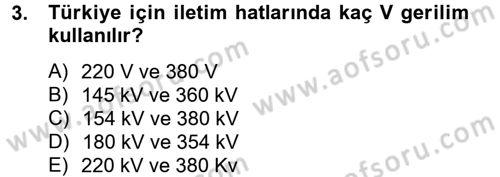 Elektrik Bakım, Arıza Bulma ve Güvenlik Dersi 2012 - 2013 Yılı (Vize) Ara Sınav Soruları 3. Soru