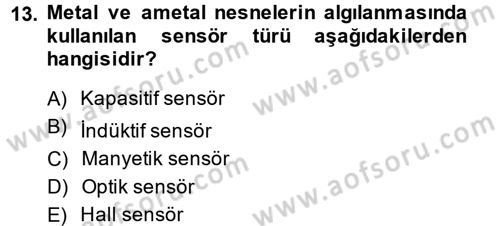 Elektrik Bakım, Arıza Bulma ve Güvenlik Dersi 2013 - 2014 Yılı (Vize) Ara Sınav Soruları 13. Soru