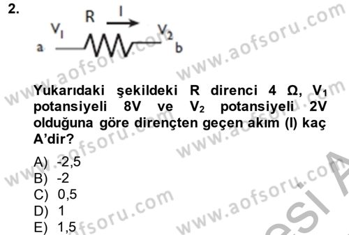 Elektrik Bakım, Arıza Bulma ve Güvenlik Dersi 2013 - 2014 Yılı (Vize) Ara Sınav Soruları 2. Soru