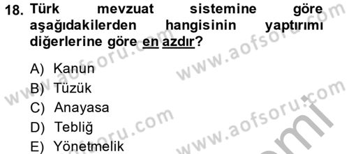 Elektrik Bakım, Arıza Bulma ve Güvenlik Dersi 2014 - 2015 Yılı (Final) Dönem Sonu Sınav Soruları 18. Soru