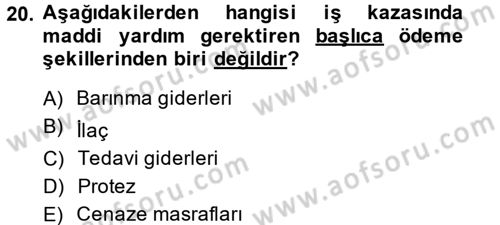 Elektrik Bakım, Arıza Bulma ve Güvenlik Dersi 2014 - 2015 Yılı (Final) Dönem Sonu Sınav Soruları 20. Soru
