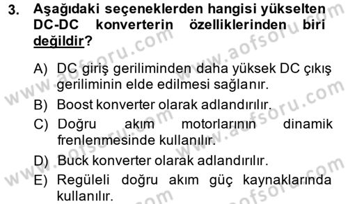 Elektrik Bakım, Arıza Bulma ve Güvenlik Dersi 2014 - 2015 Yılı (Final) Dönem Sonu Sınav Soruları 3. Soru