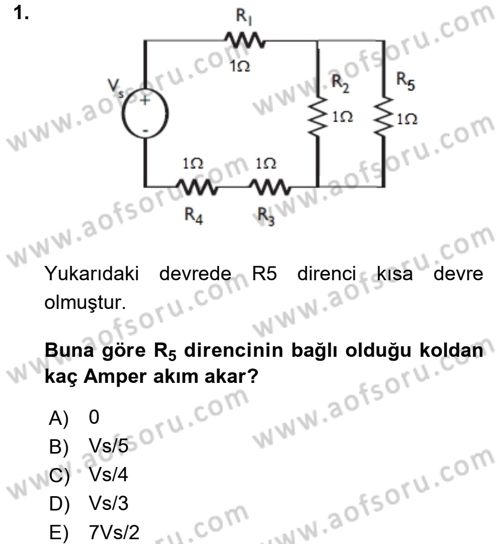 Elektrik Bakım, Arıza Bulma ve Güvenlik Dersi 2015 - 2016 Yılı (Vize) Ara Sınav Soruları 1. Soru