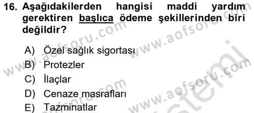 Elektrik Bakım, Arıza Bulma ve Güvenlik Dersi 2015 - 2016 Yılı (Final) Dönem Sonu Sınav Soruları 16. Soru