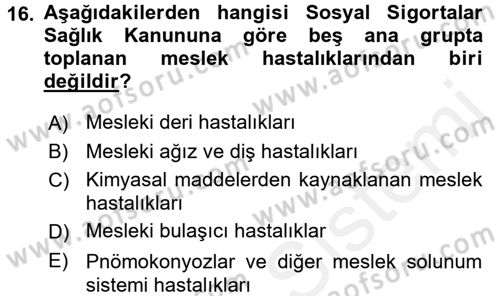 Elektrik Bakım, Arıza Bulma ve Güvenlik Dersi 2015 - 2016 Yılı Tek Ders Sınav Soruları 16. Soru