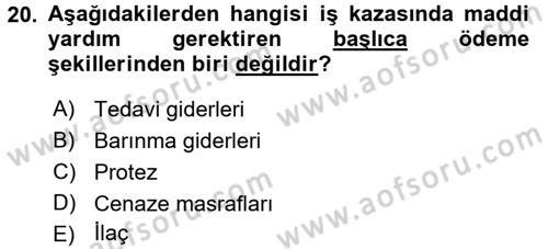 Elektrik Bakım, Arıza Bulma ve Güvenlik Dersi 2015 - 2016 Yılı Tek Ders Sınavı 20. Soru