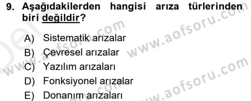 Elektrik Bakım, Arıza Bulma ve Güvenlik Dersi 2015 - 2016 Yılı Tek Ders Sınav Soruları 9. Soru