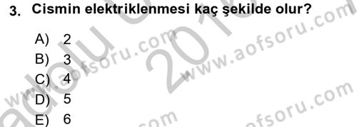 Elektrik Bakım, Arıza Bulma ve Güvenlik Dersi 2016 - 2017 Yılı (Vize) Ara Sınav Soruları 3. Soru