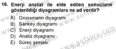 Enerji Analizi Dersi 2012 - 2013 Yılı (Vize) Ara Sınav Soruları 16. Soru